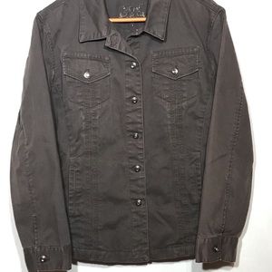 Chicos embellished brown leatherJacket